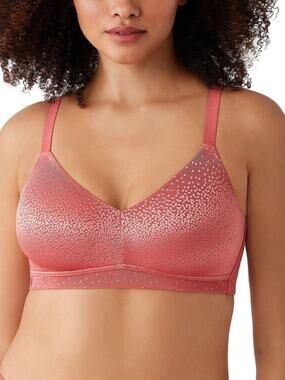 Wacoal Back Appeal Wireless Bra 852303 Mineral Red 36C NWT Smooth Comfortable